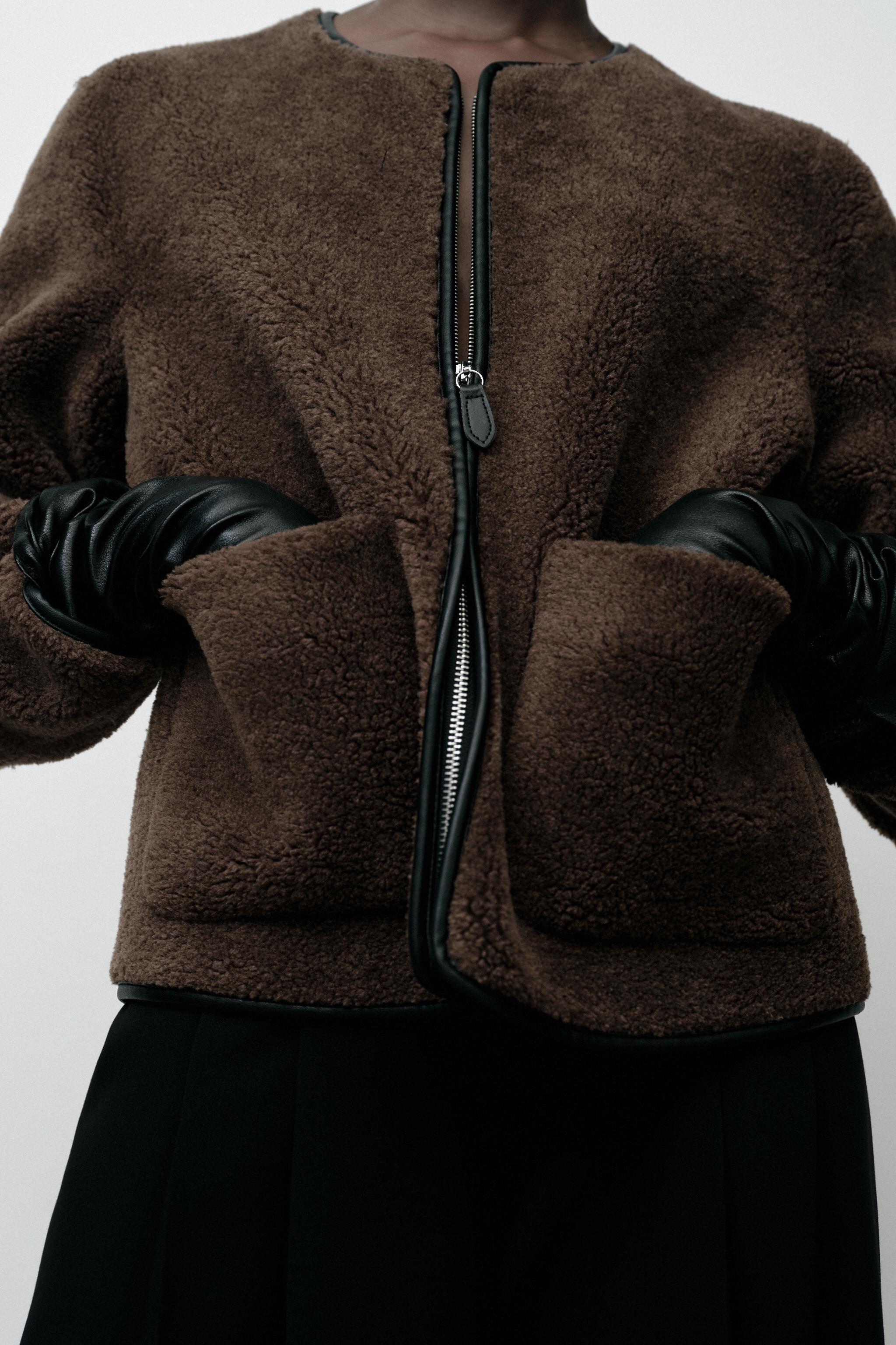 JACKET WITH FAUX SHEARLING Product Image