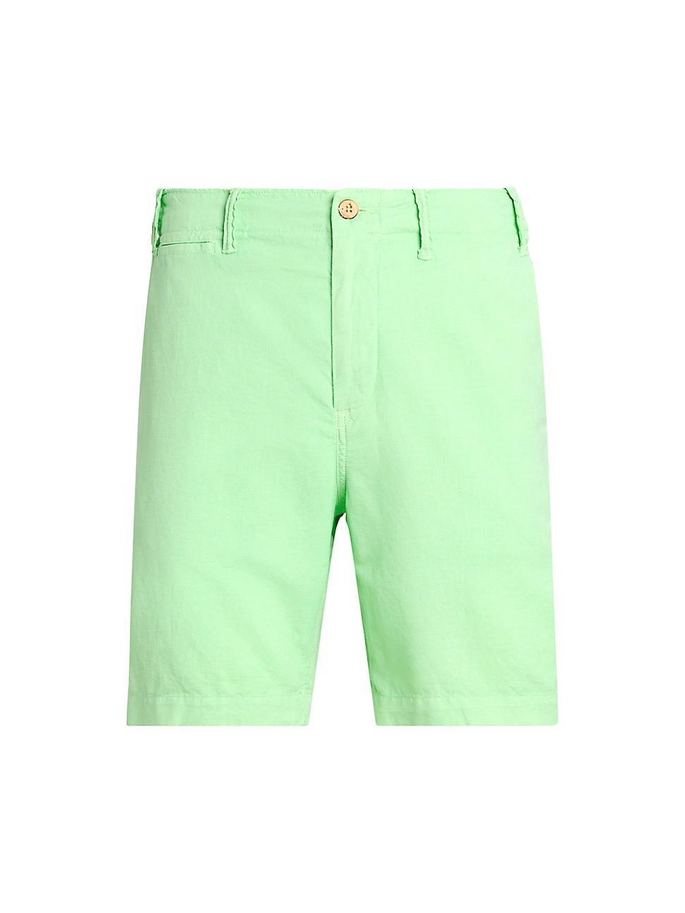 Mens Classic-Fit Martime Cotton-Linen Shorts Product Image