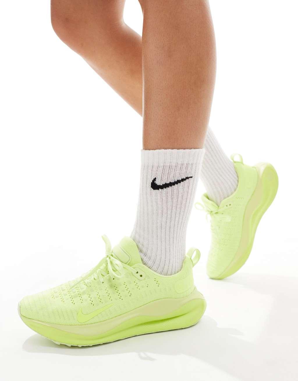 Nike Running Infinity Run sneakers in lime green Product Image