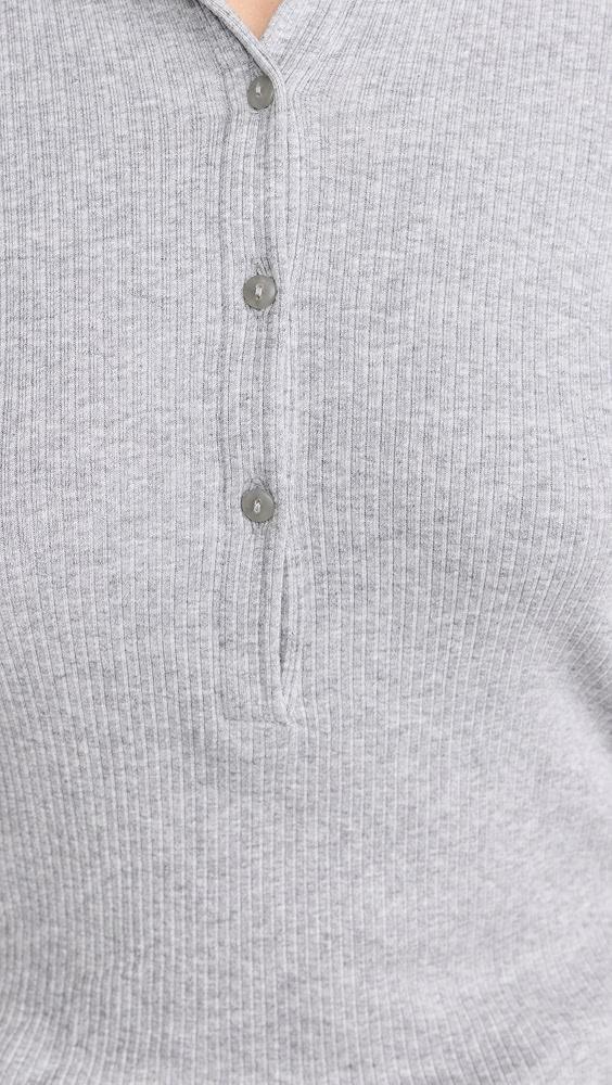 Vince Rib Collared Polo | Shopbop Product Image