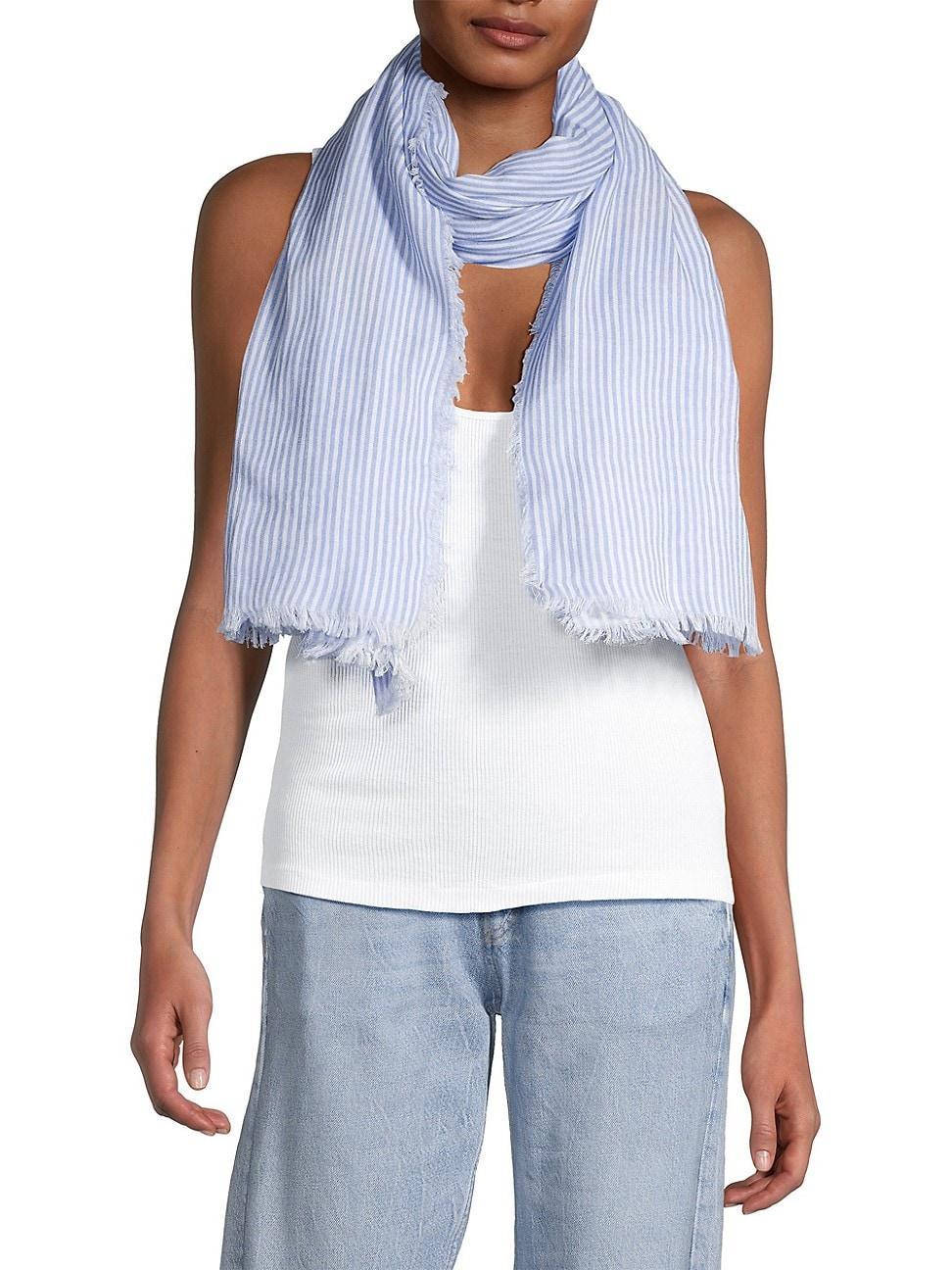 Womens Astra Striped Cotton Scarf Product Image