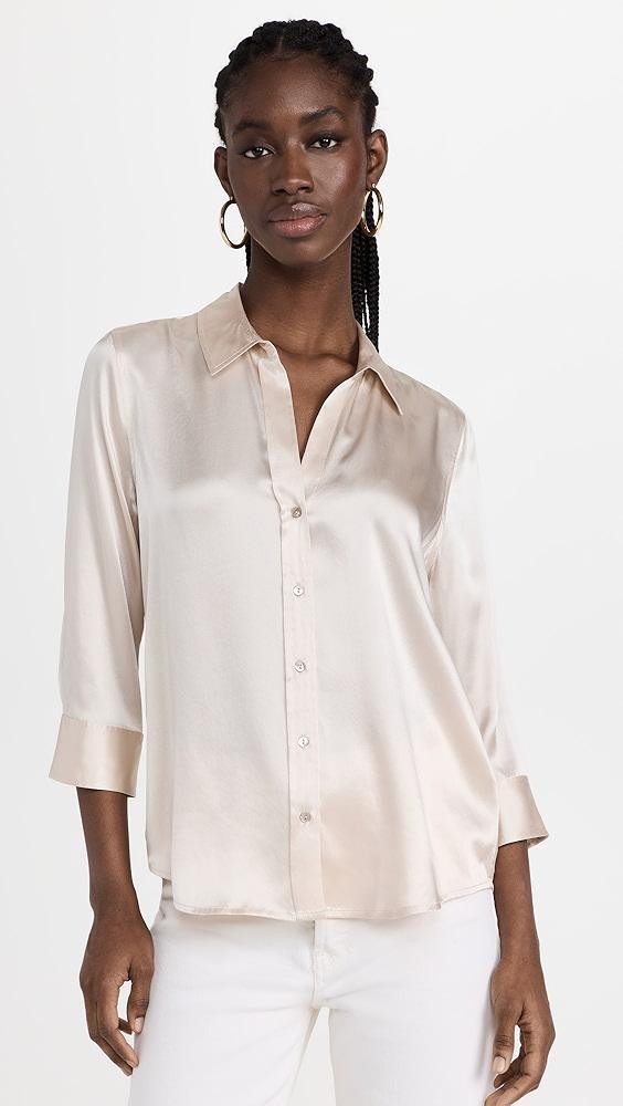 L'AGENCE Dani 3/4 Sleeve Blouse | Shopbop Product Image