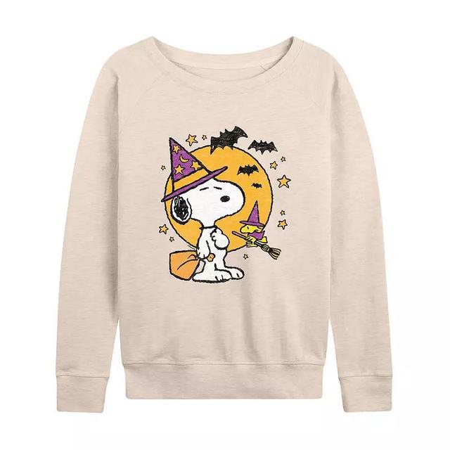 Plus Size Peanuts Snoopy & Woodstock Halloween Lightweight French Terry Sweatshirt, Womens Product Image