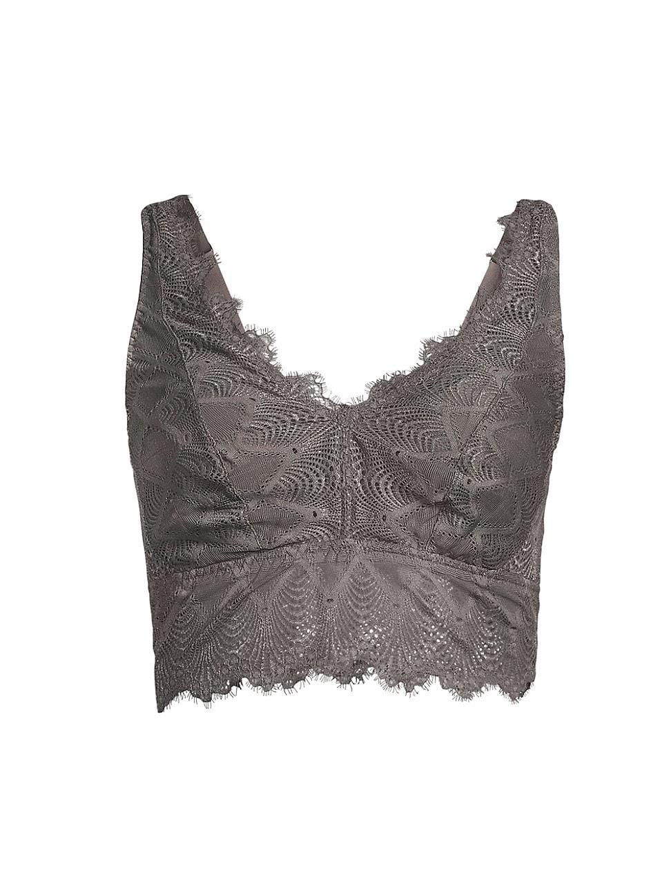 Womens Allure Curvy Lace Longline Bralette Product Image