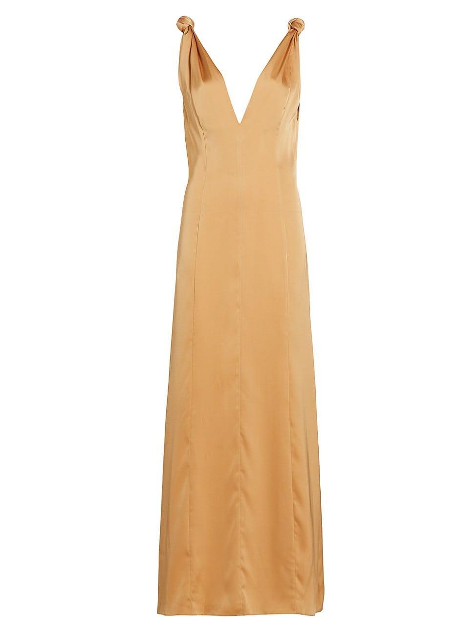 Womens Naiomy Knotted Satin Maxi Dress Product Image