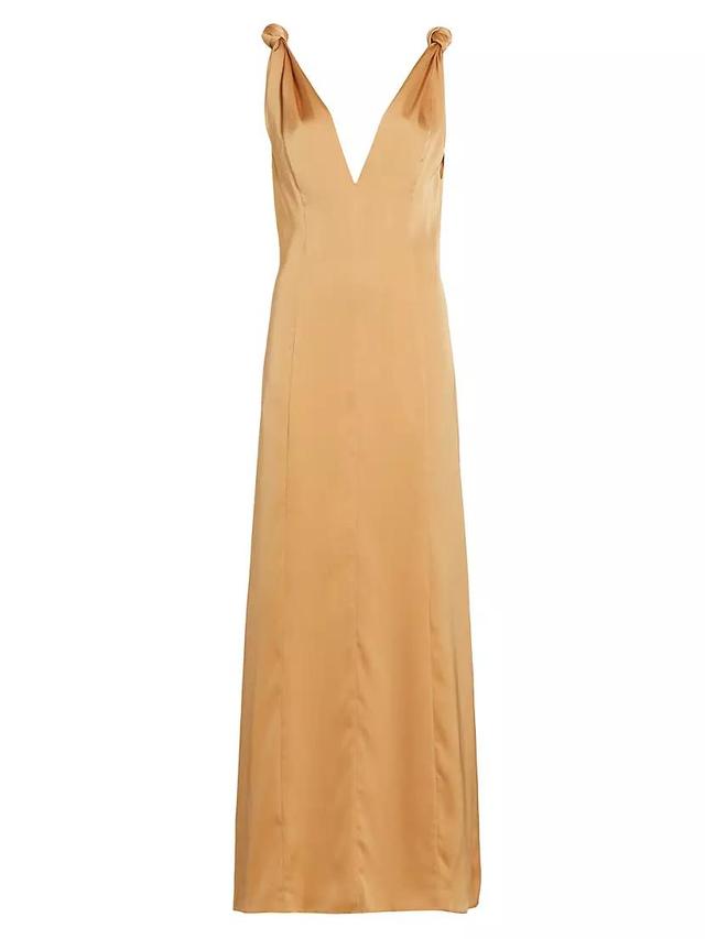 Womens Naiomy Knotted Satin Maxi Dress Product Image