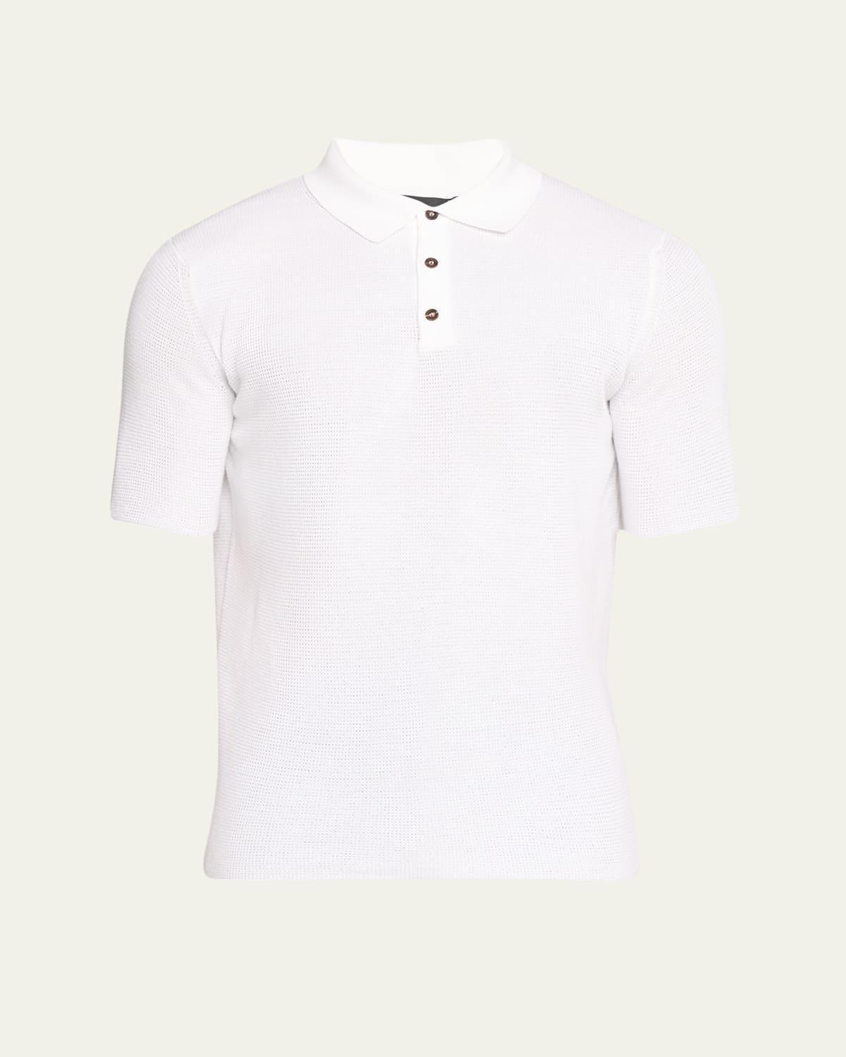 Mens Cotton Knit Polo Shirt Product Image