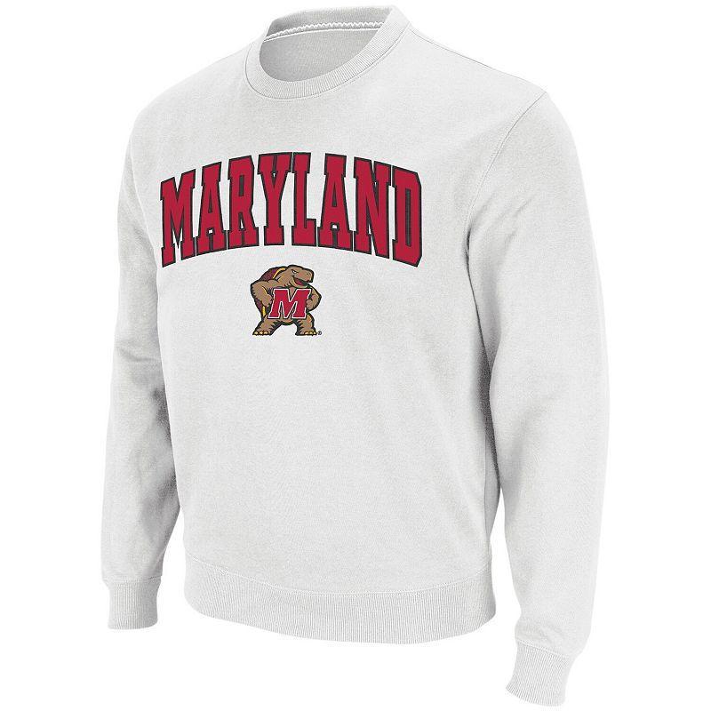 Colosseum Mens Maryland Terrapins Arch and Logo Crew Neck Sweatshirt Product Image