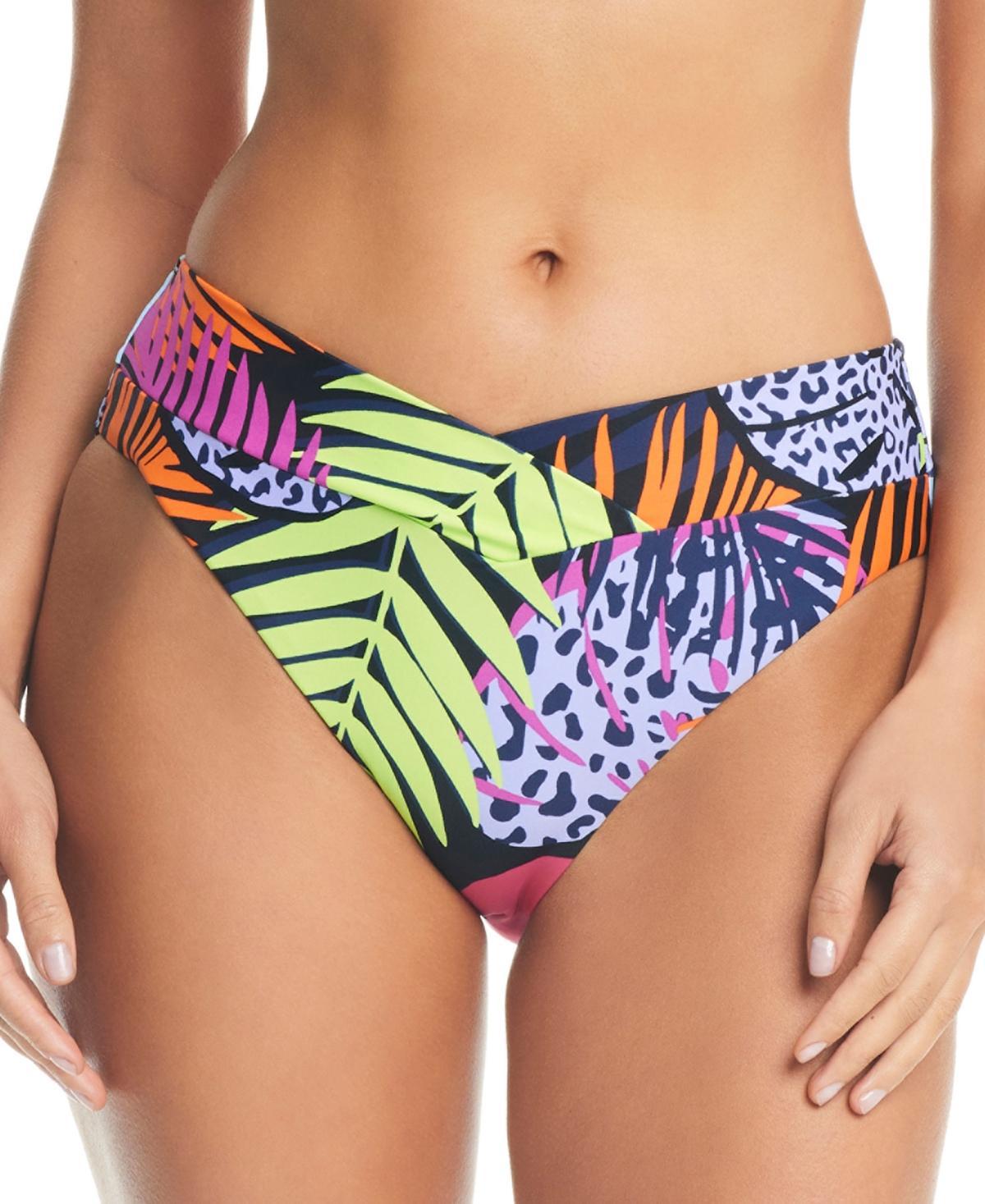 Bar Iii Womens Palm Prowl High Leg Bikini Bottoms, Created for Macys Product Image