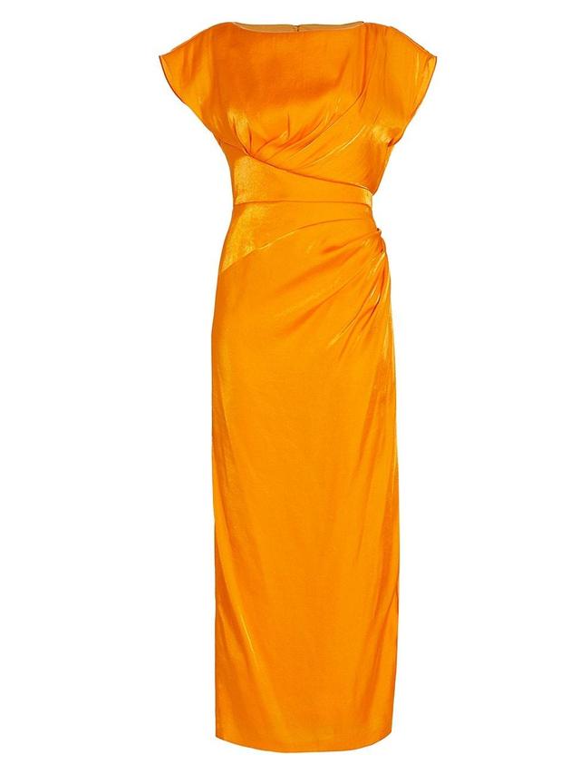 Womens Florence Satin Crepe Midi-Dress Product Image