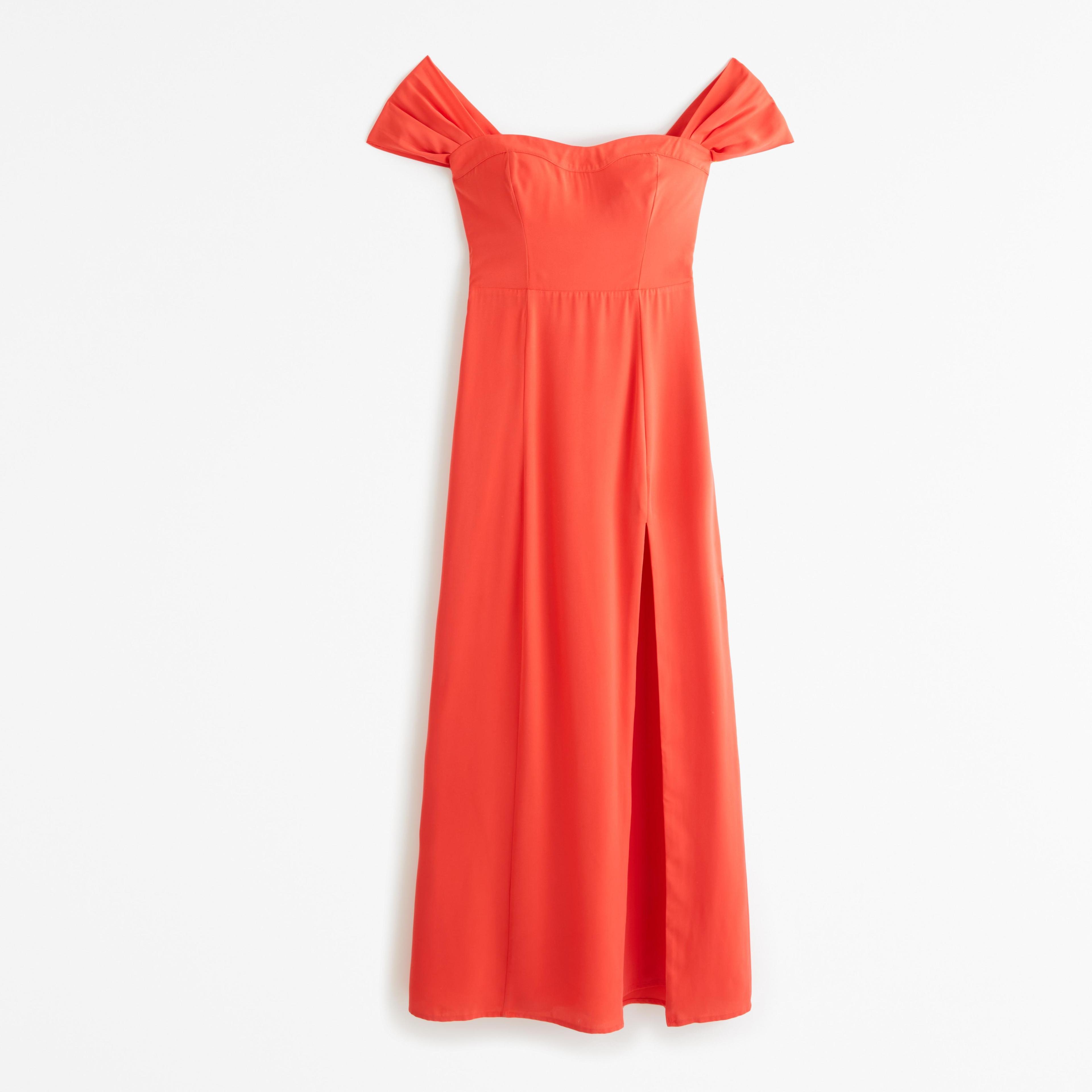 The A&F Camille Off-The-Shoulder Maxi Dress Product Image