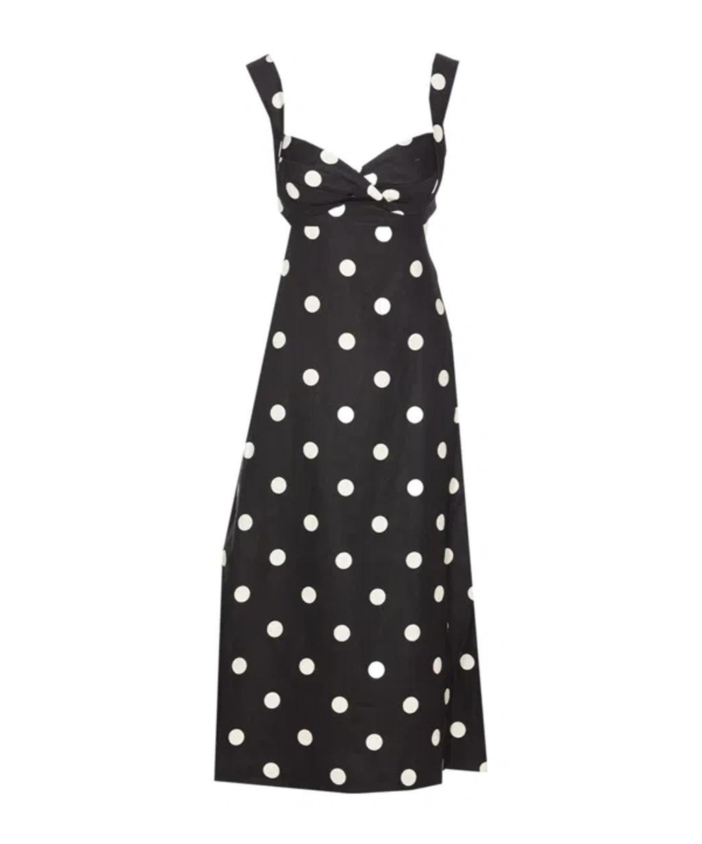 ZIMMERMANN Polka Dot Printed Dress In Black Product Image