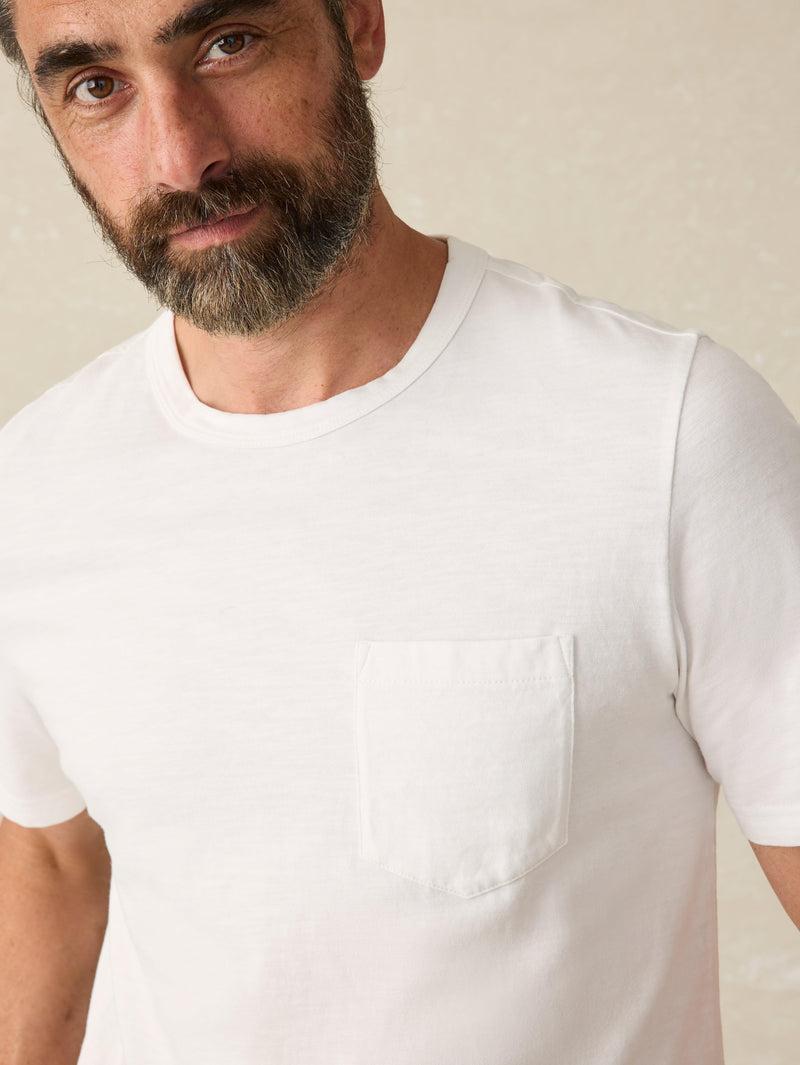 Sunwashed Pocket Tee (Tall) - White Product Image