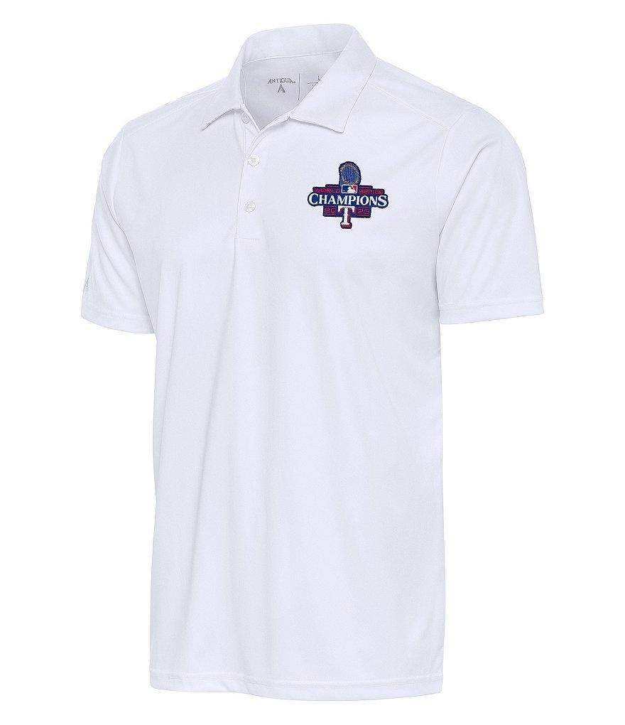 Antigua MLB Texas Rangers 2023 World Series Champions Tribute Short Sleeve Polo Shirt Product Image