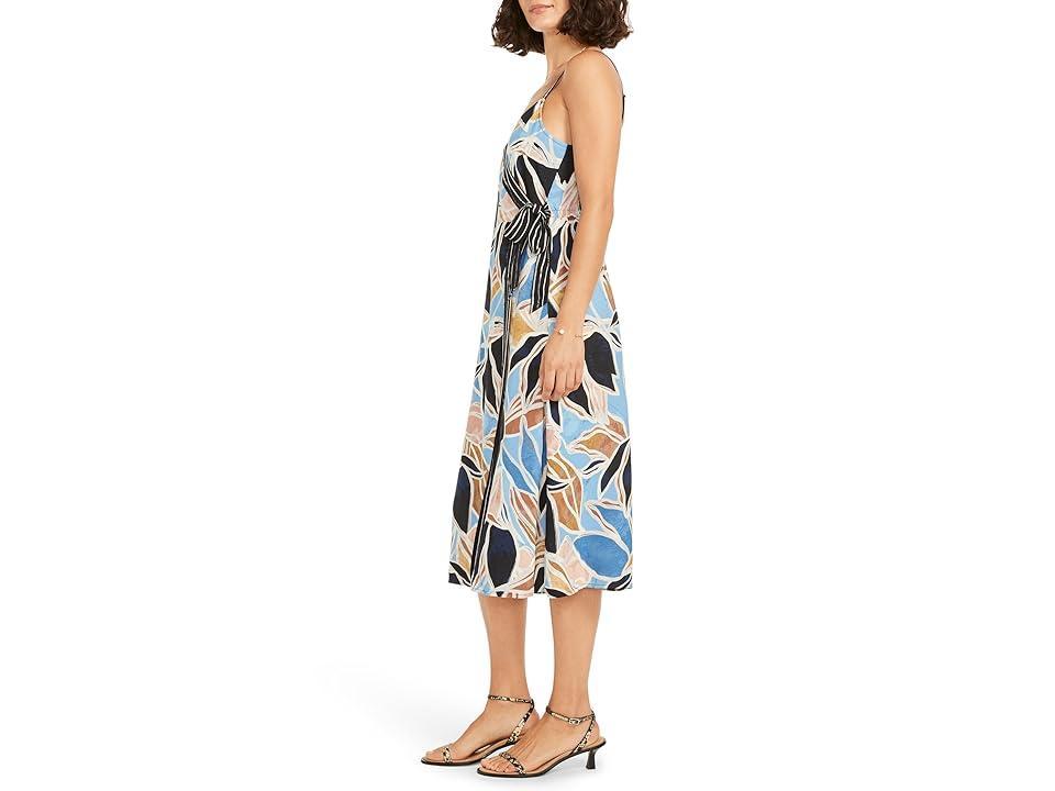 NIC+ZOE Sapphire Shades Faux Wrap Midi Sundress Product Image