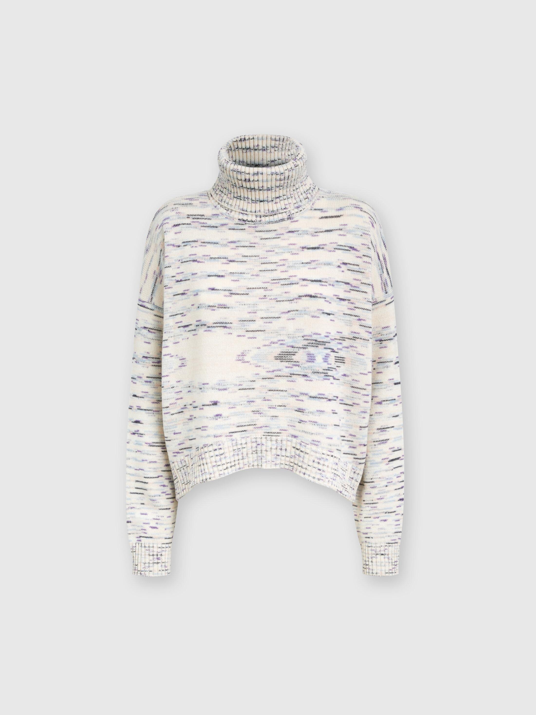 Heathered cashmere turtleneck pullover product image