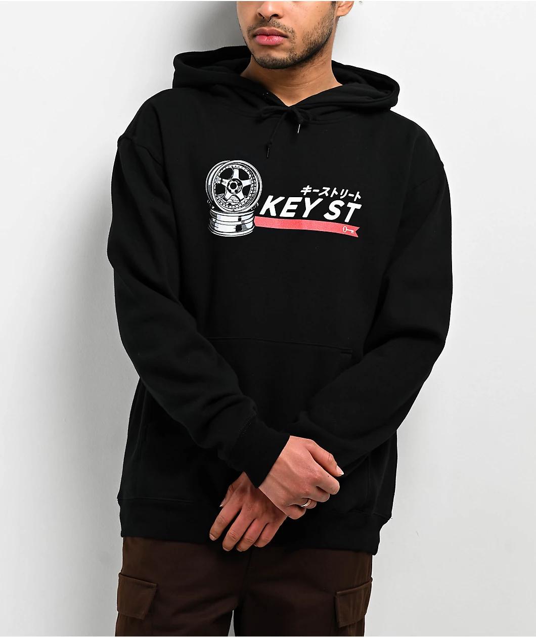 Key Street Wheels Black Hoodie Product Image