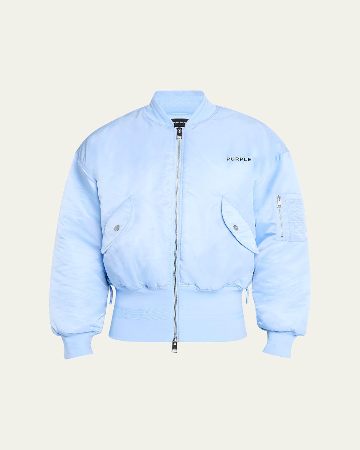 Mens Satin Bomber Jacket Product Image