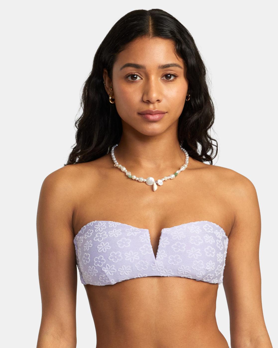 Delia V-Wire Bandeau Bikini Top - Iris Product Image