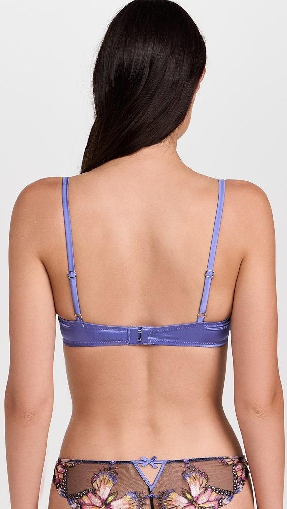 Fleur du Mal Butterfly Embroidery Balconette Bra | Shopbop Product Image