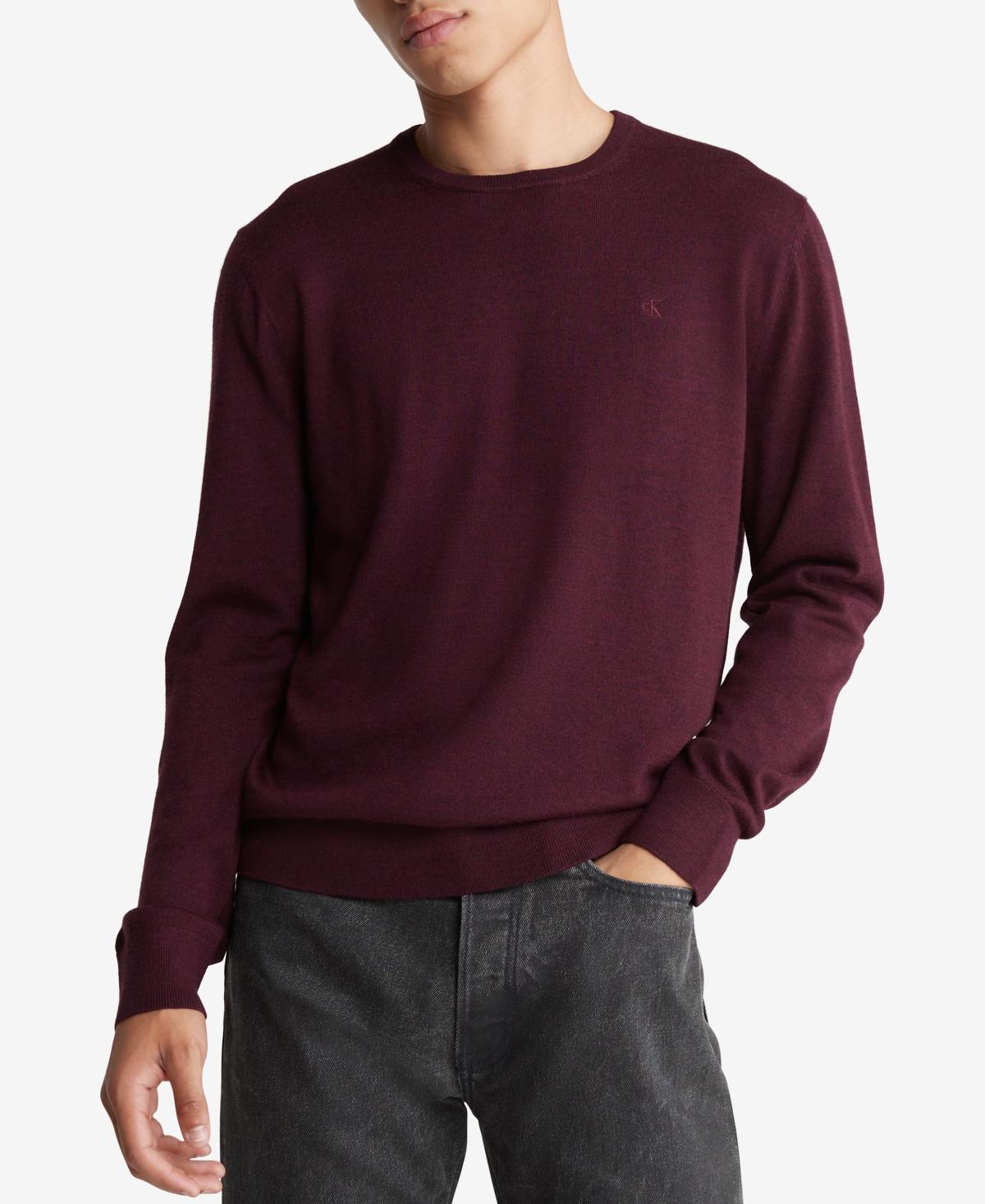 Calvin Klein Mens Extra Fine Merino Wool Blend Sweater Product Image