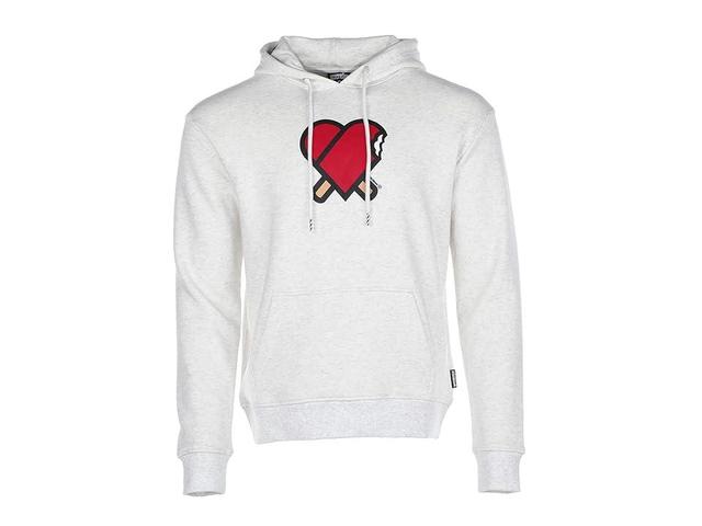 Ice Cream Heart Hoodie (Light Heather Grey) Men's Clothing Product Image