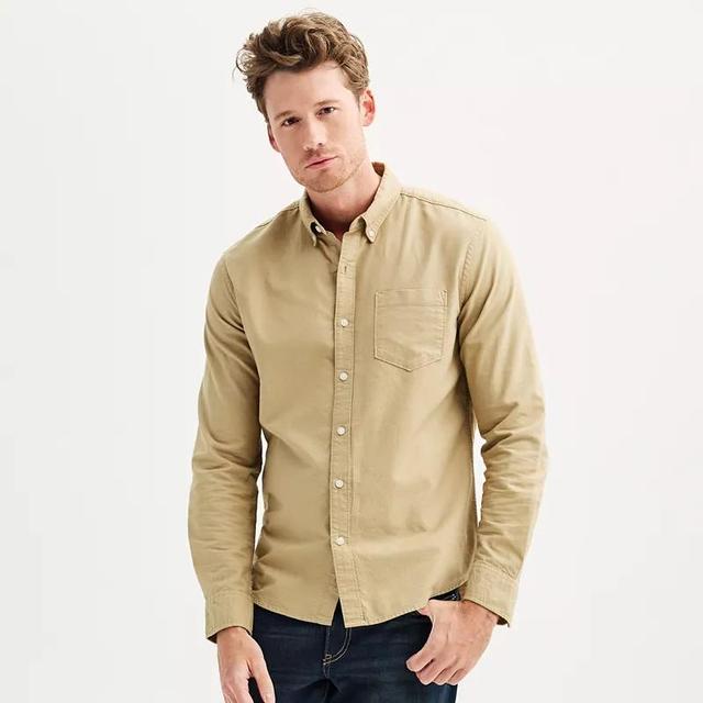 Mens Sonoma Goods For Life Long Sleeve Slim Perfect Length Button-Down Shirt Product Image