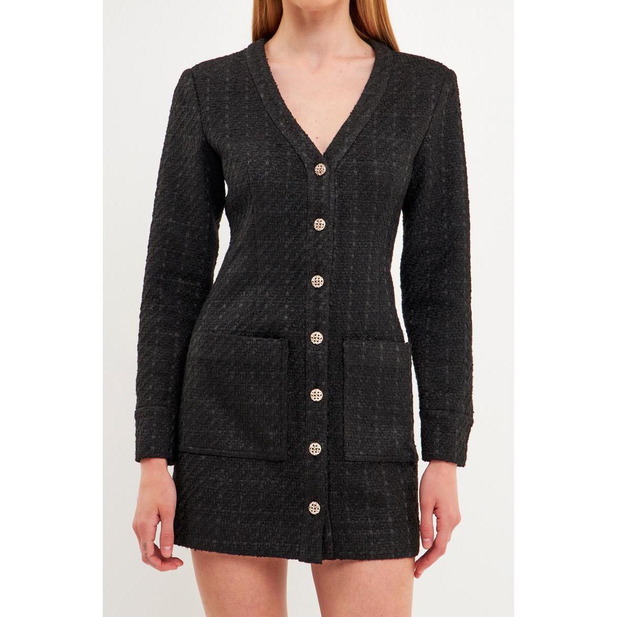 Womens Textured Button Down Dress Product Image