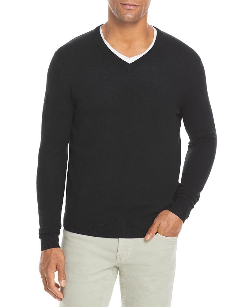 The Mens Store at Bloomingdales Ocean Blue Cashmere V-Neck Sweater - Exclusive Product Image