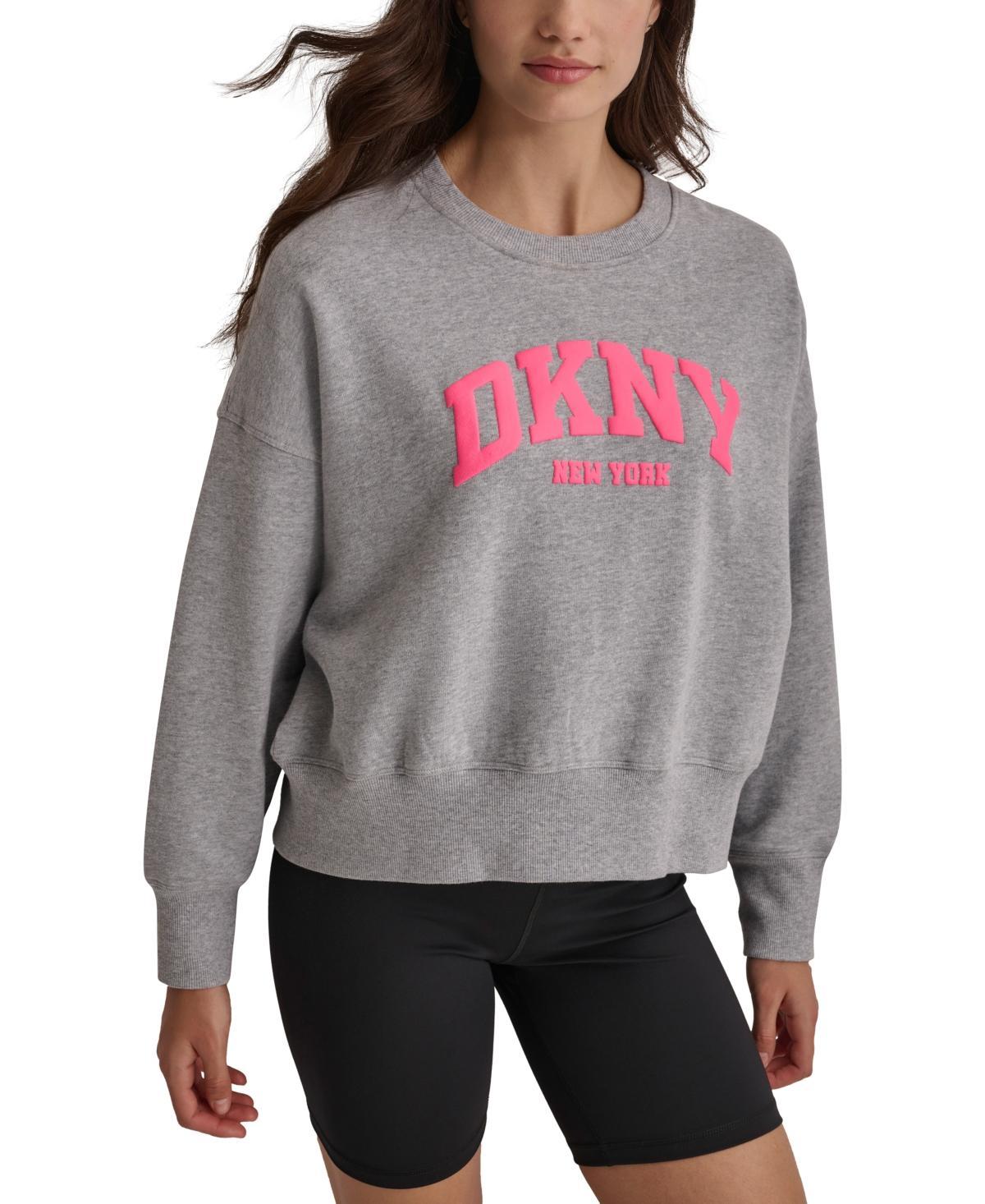 Dkny Sport Womens Varsity Puffed Logo Sweatshirt Product Image