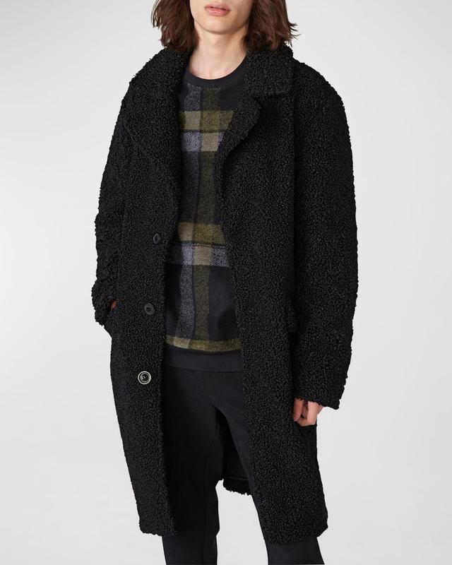 Mens Faux Shearling Topcoat Product Image