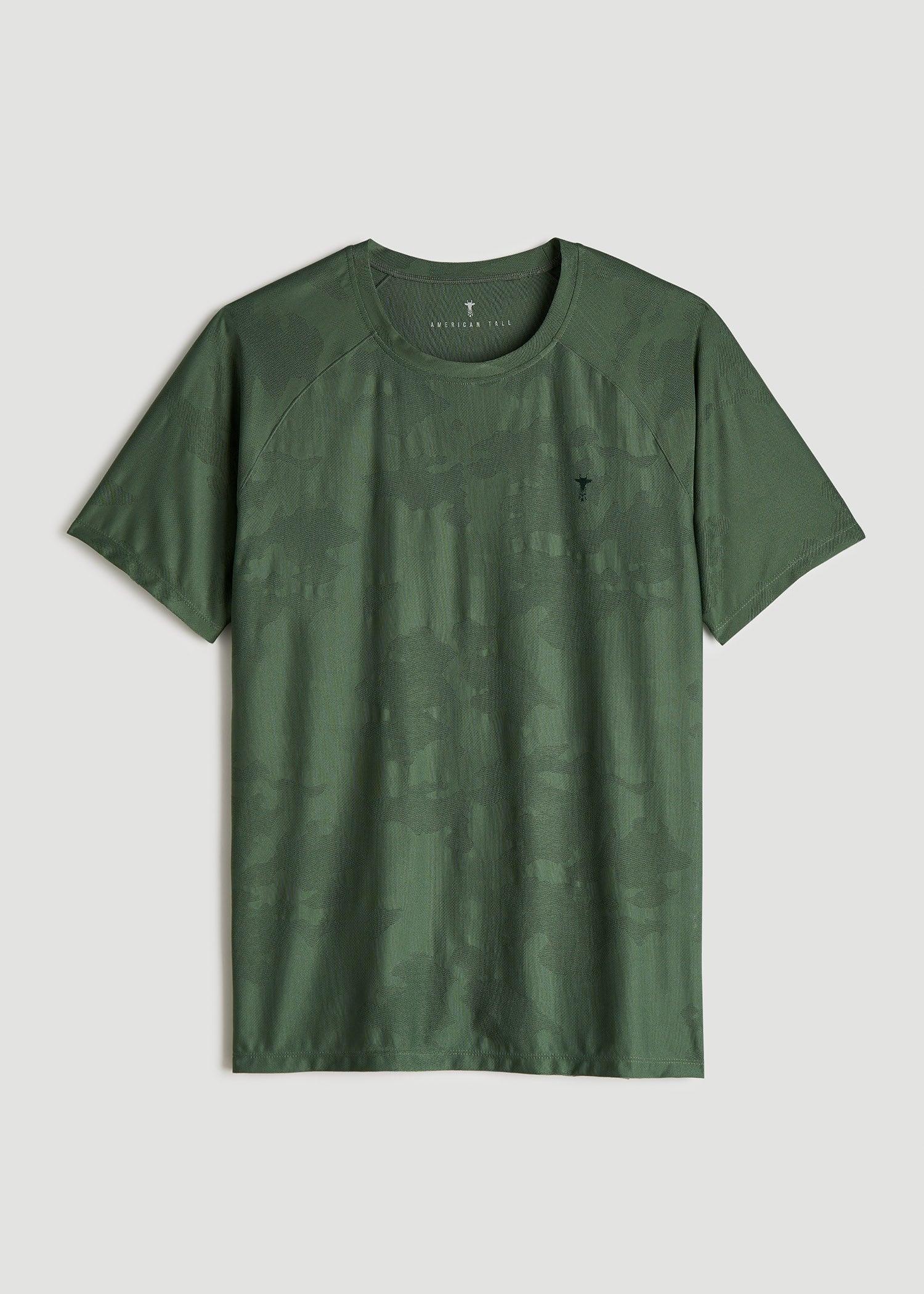 Raglan Training T-Shirt for Tall Men in Forest Green Male Product Image