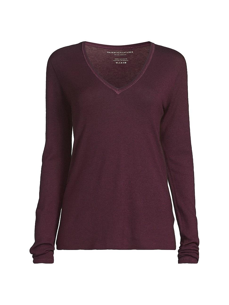 Womens Cashmere V-Neck Sweater Product Image