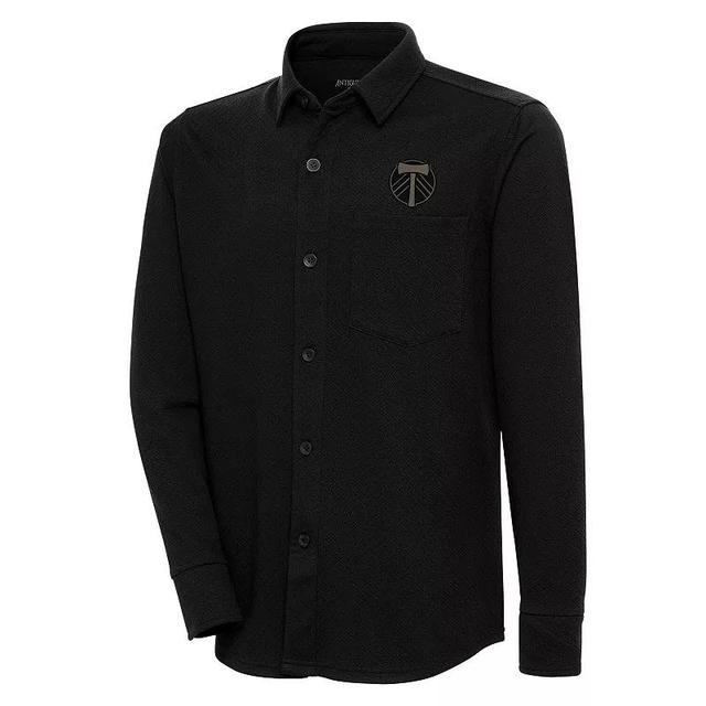 Mens Antigua Portland Timbers Streamer Diamond Button-Up Shacket Product Image