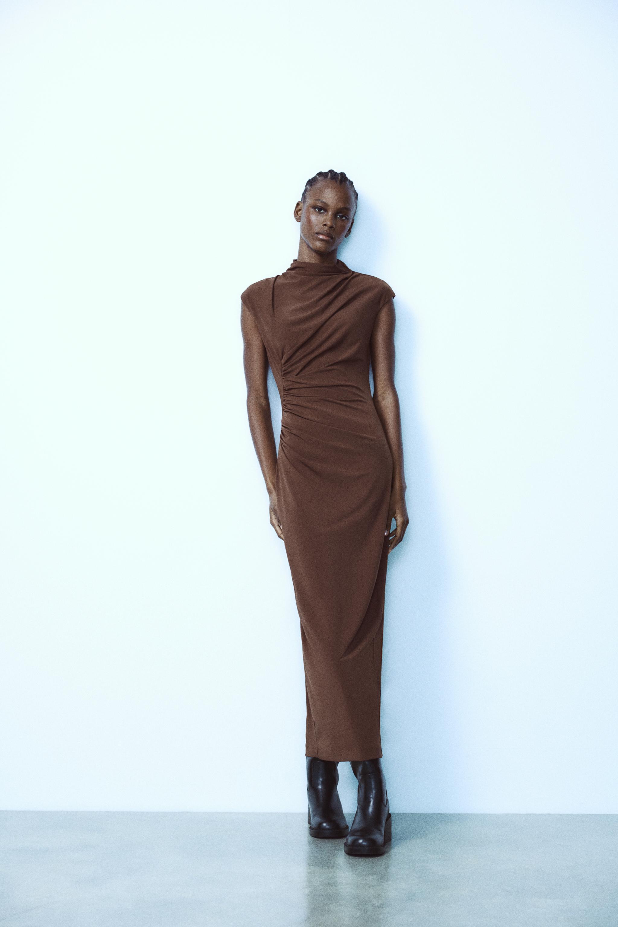 DRAPED MIDI DRESS product image