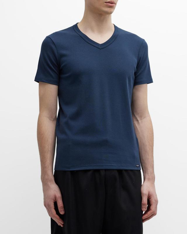 Mens Stretch-Cotton V-Neck T-Shirt Product Image