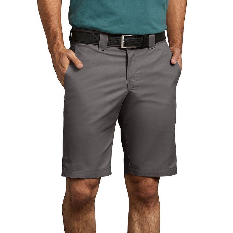 Mens Dickies Slim-Fit Flat-Front Work Shorts Grey Gray Product Image