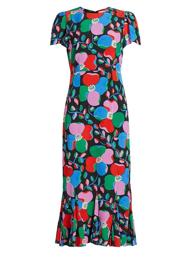 Womens Lulani Geometric Floral Maxi Dress Product Image