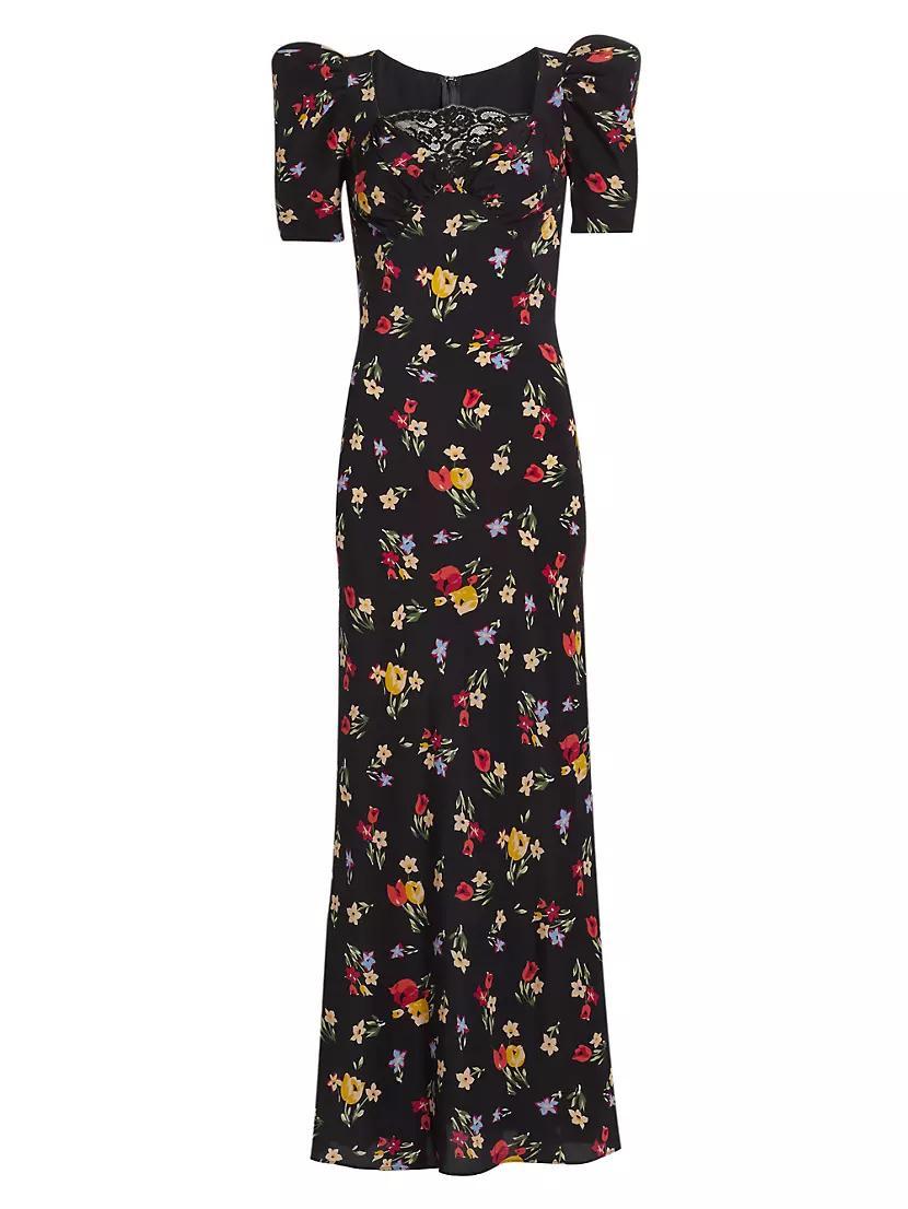 Floral Silk Crepe De Chine Gown product image