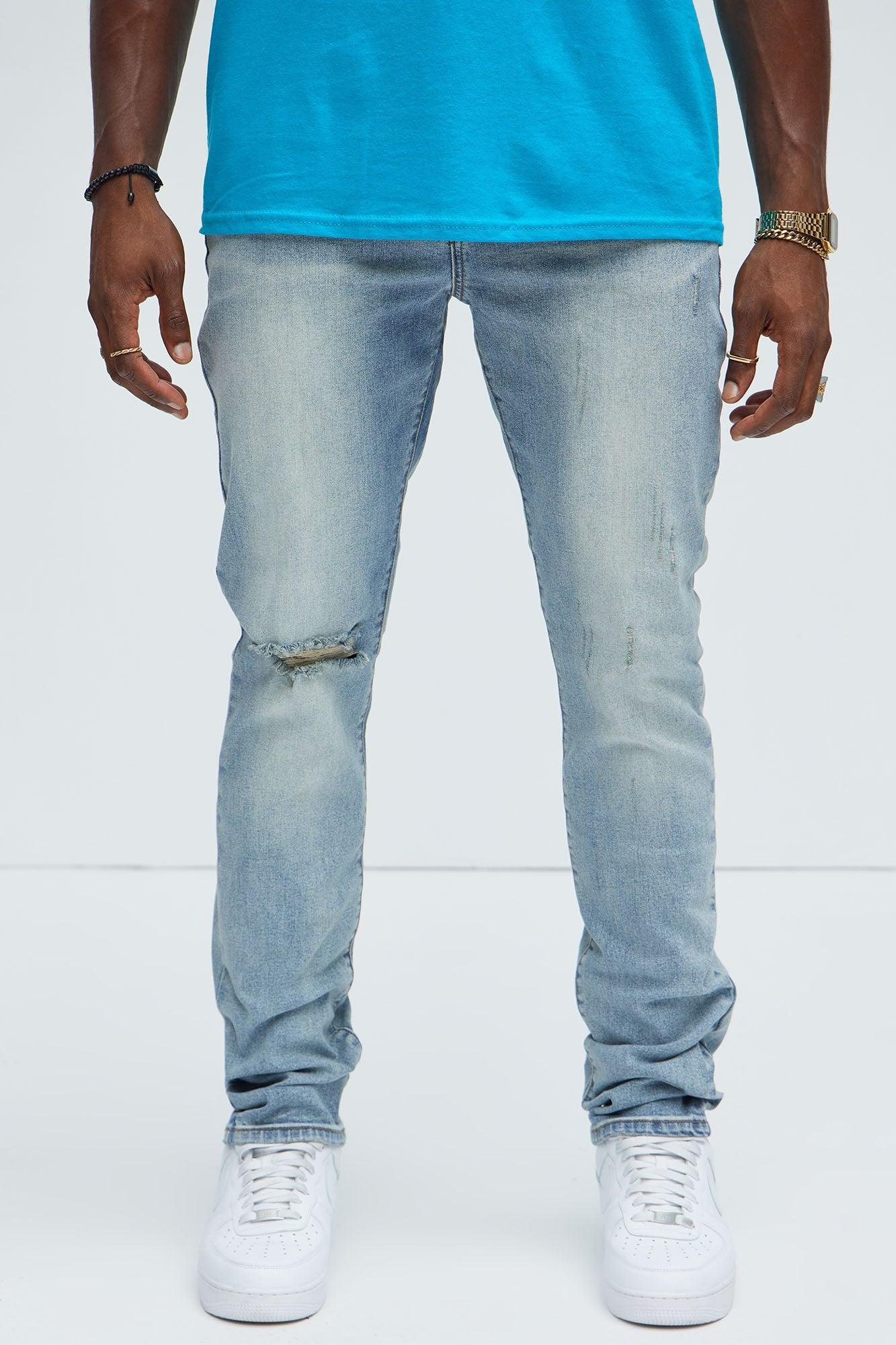 Jett Stacked Skinny Jeans - Light Blue Wash product image