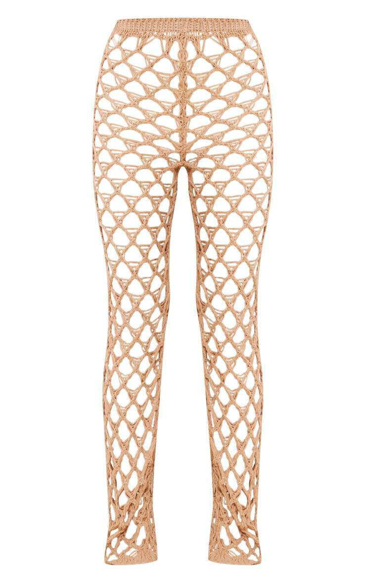 Sand Crochet Netted Tassel Belt Pants Product Image