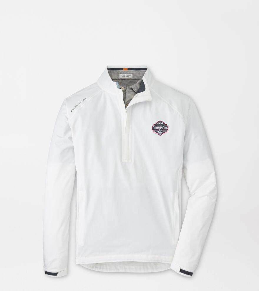 Peter Millar Mens UConn National Champion Shield Half-Zip Rain Shell | Color: White | Size: M Product Image