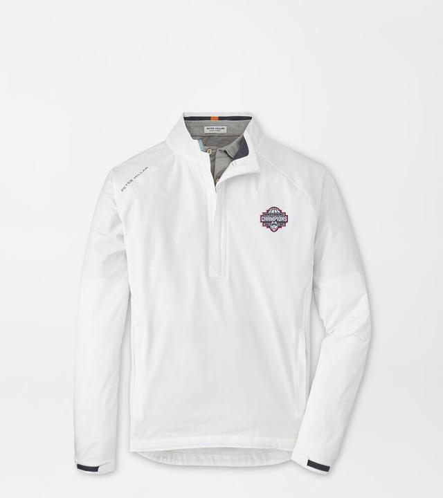 Peter Millar Mens UConn National Champion Shield Half-Zip Rain Shell | Color: White | Size: M Product Image