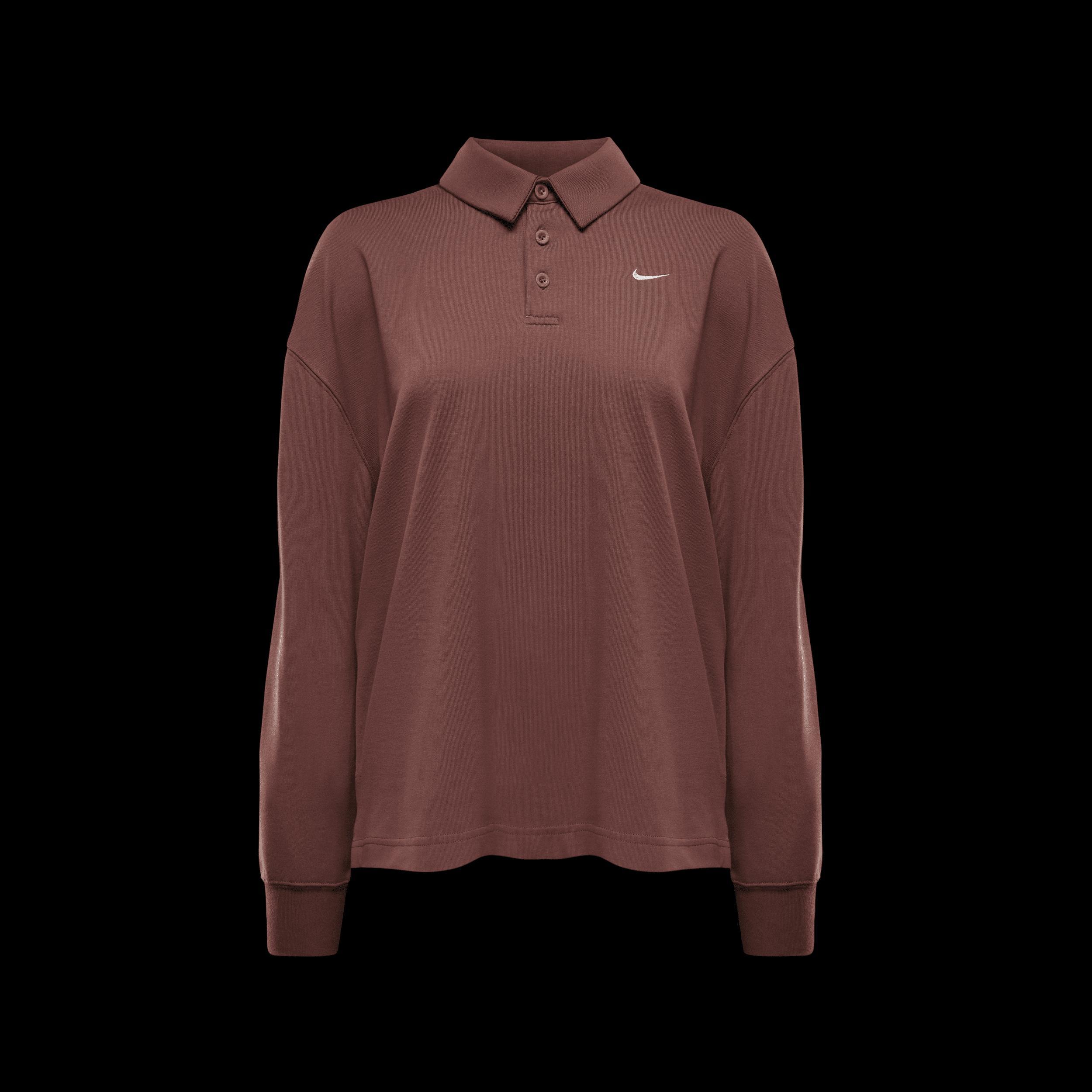 Womens Nike Sportswear Essential Oversized Long-Sleeve Polo product image