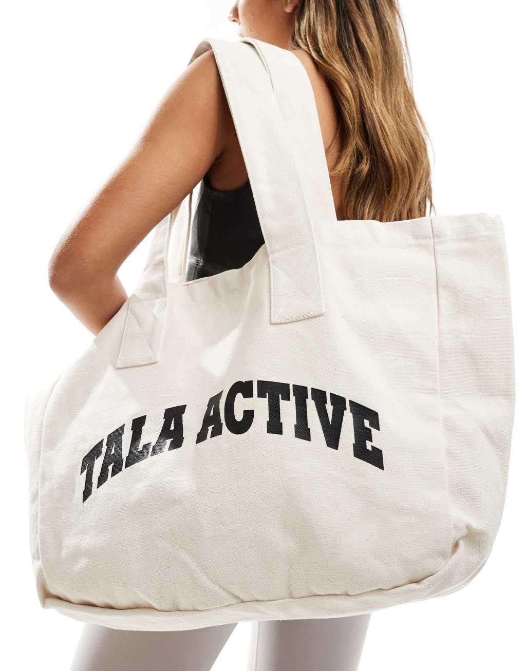 Tala Active tote bag in cream Product Image