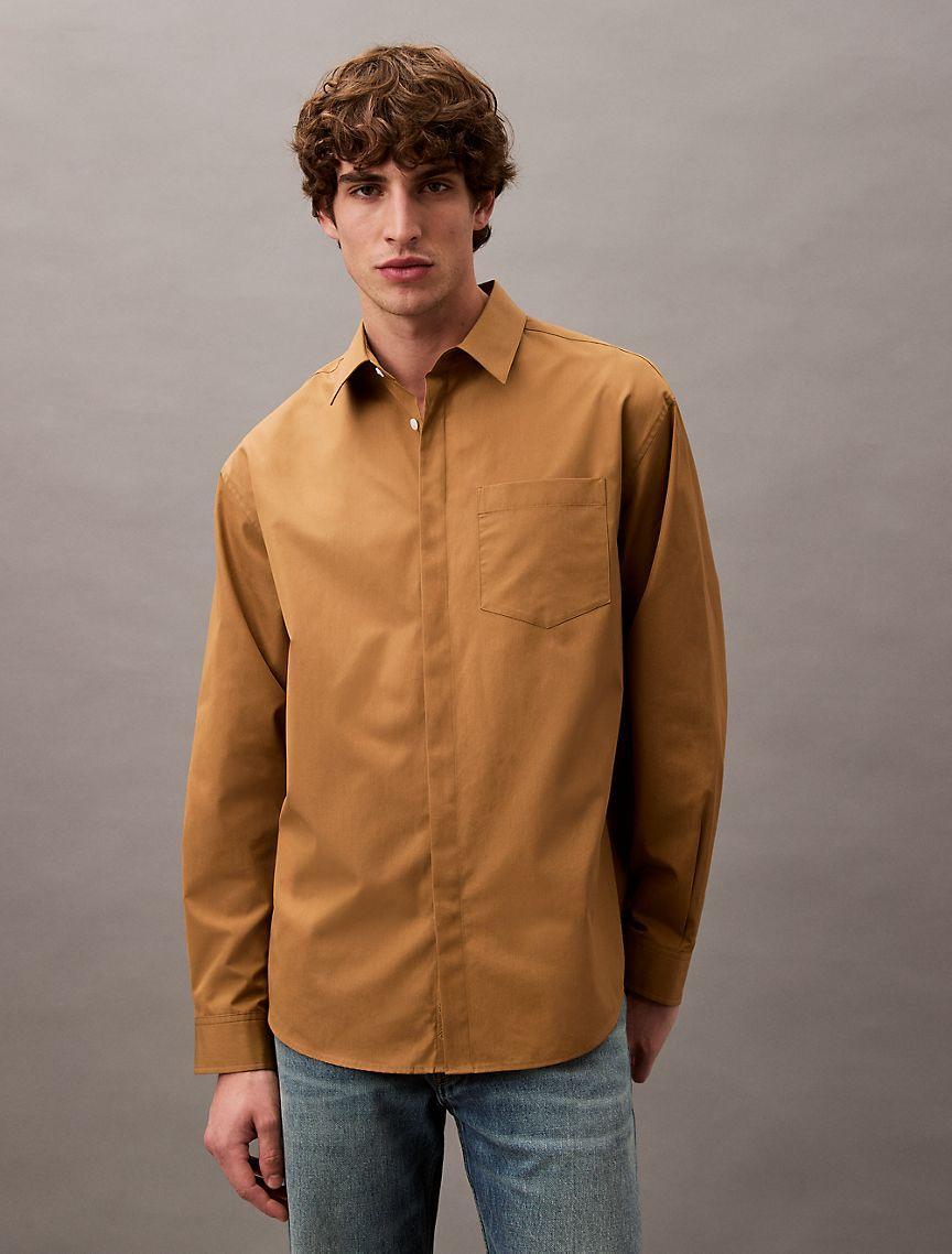 Pocket Cotton Button-Down Shirt Product Image