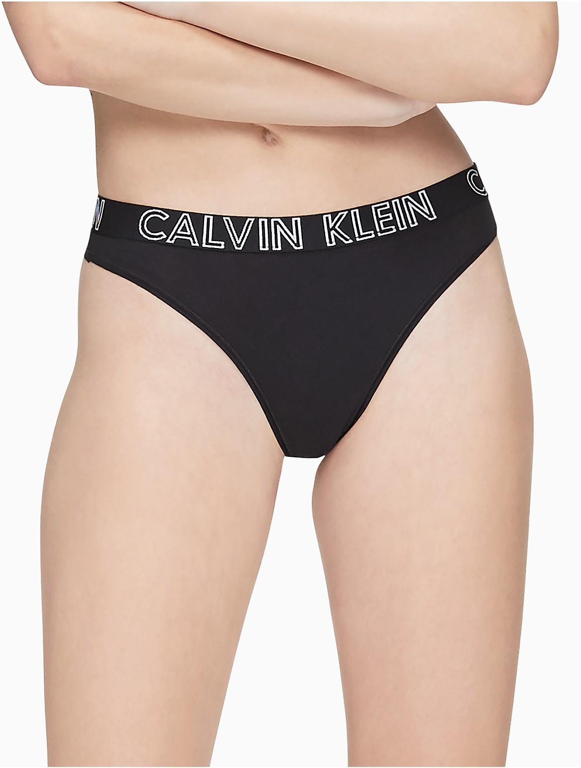 Calvin Klein Womens Ultimate Cotton Thong - Grey - XS Product Image