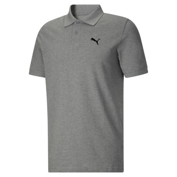 PUMA Essential Pique Men's Polo Shirt in Medium Grey Heather Product Image