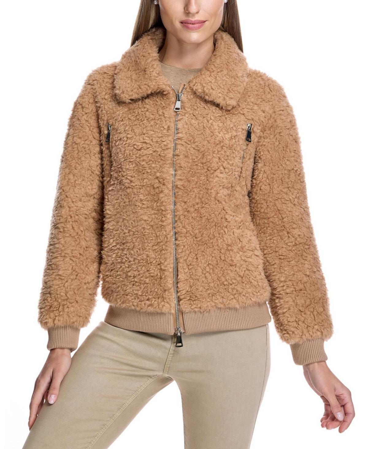 Womens Teddy Lambswool Bomber Jacket Product Image