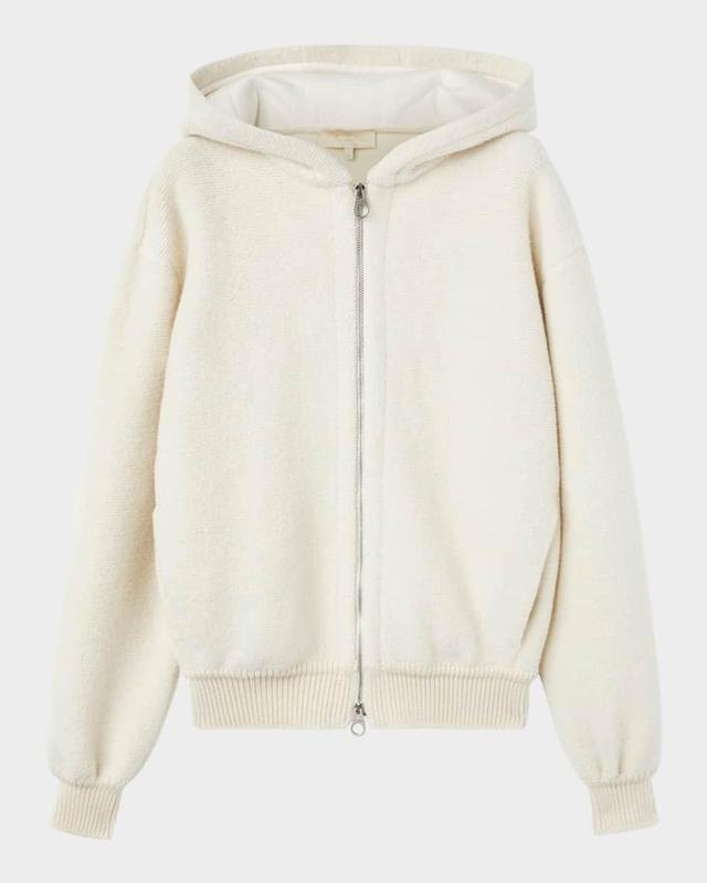 Cocooning Ottoman Cashmere Hooded Zip Jacket Product Image